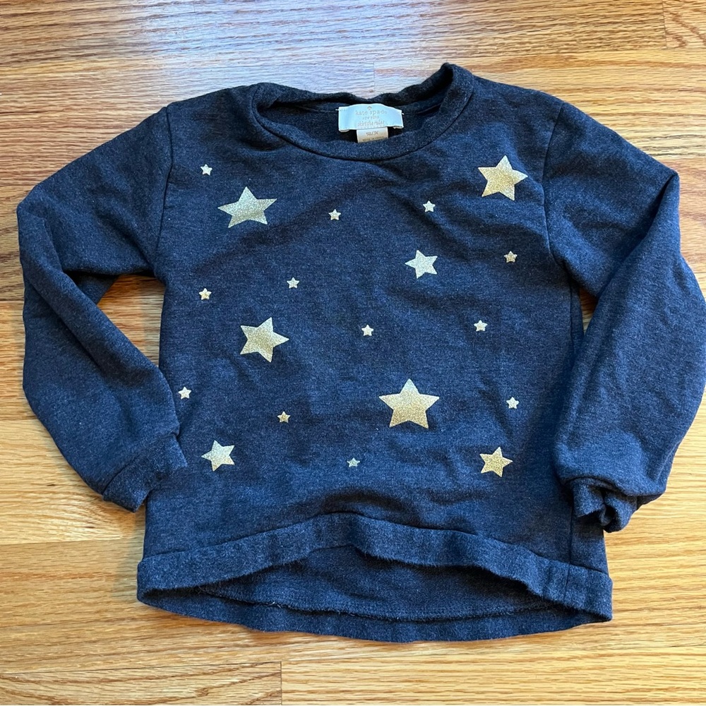 Kate Spade gold glitter star sweatshirt size 3